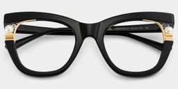 Pearl Noir Cat-eye lunettes3