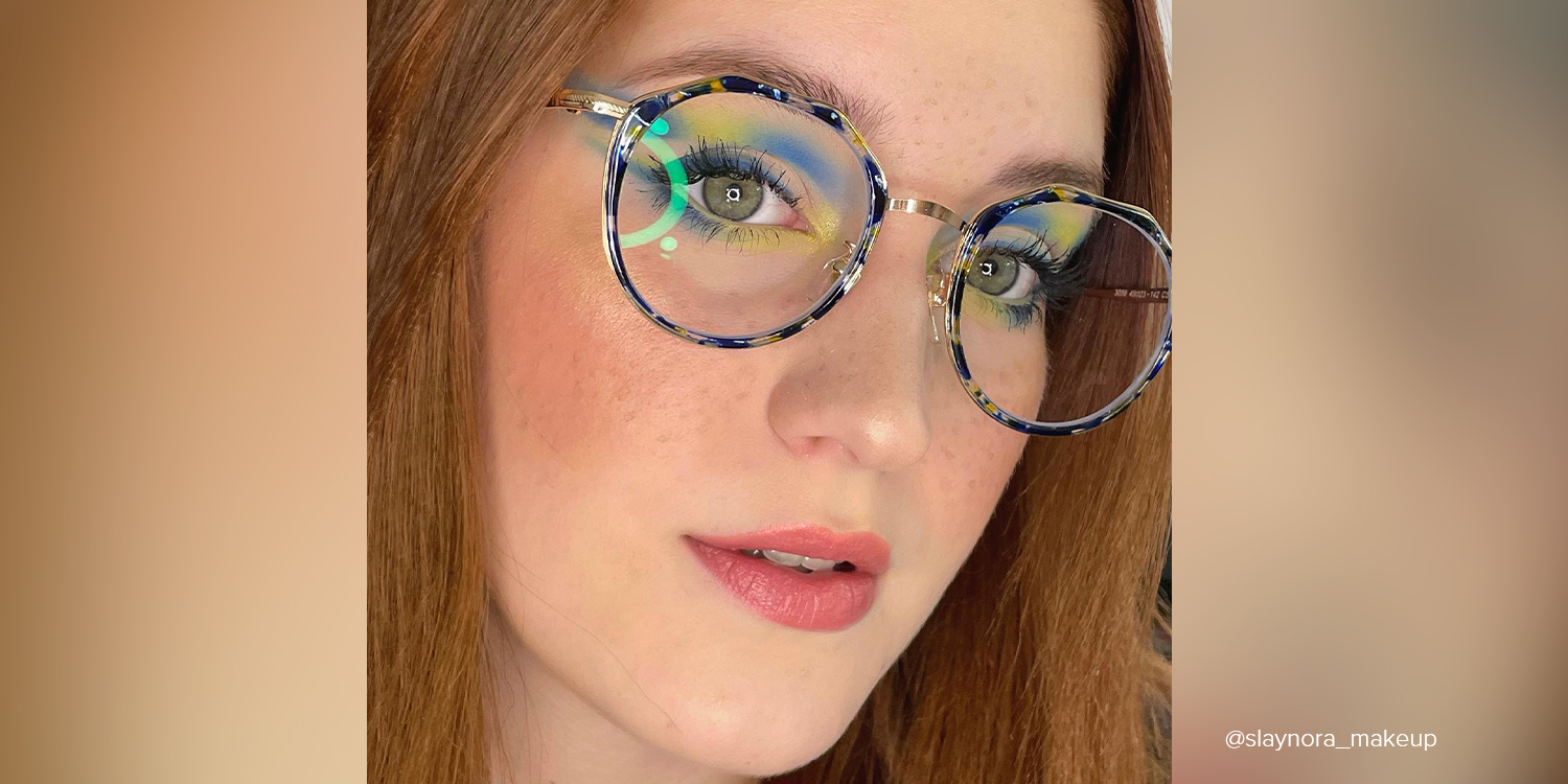 Gentry Bleue-Floral Géométrique Lunettes5