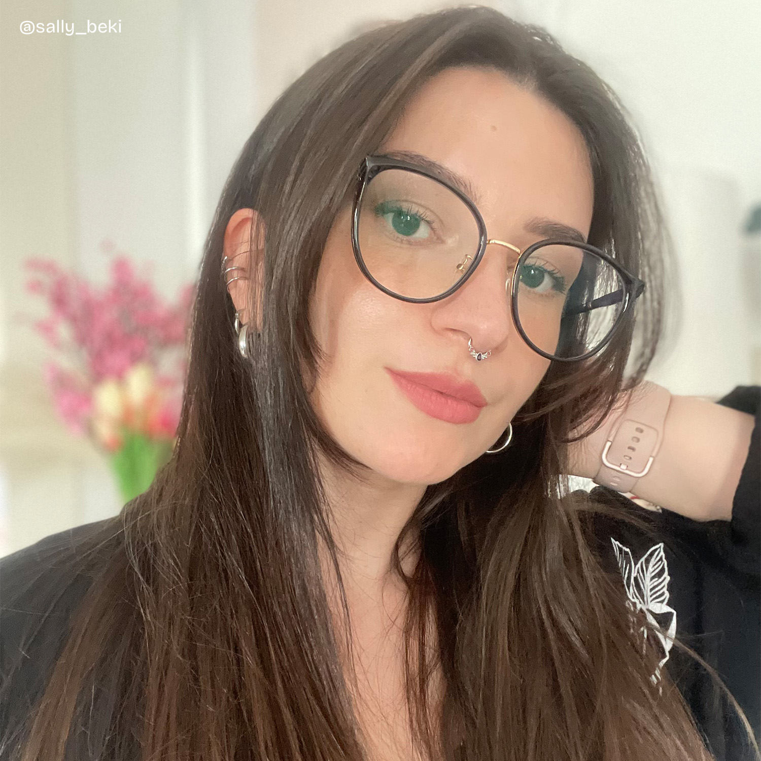 Zoe Lunettes rondes noires5