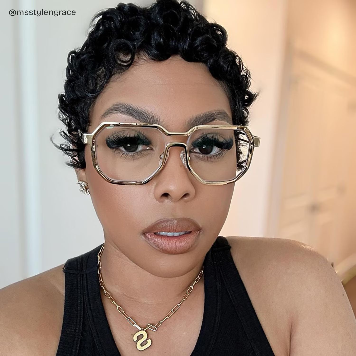 Hype Géométrique Or Lunettes6