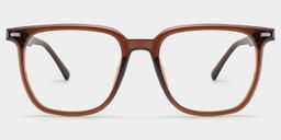 Eliza Marron Foncé Carré lunettes0