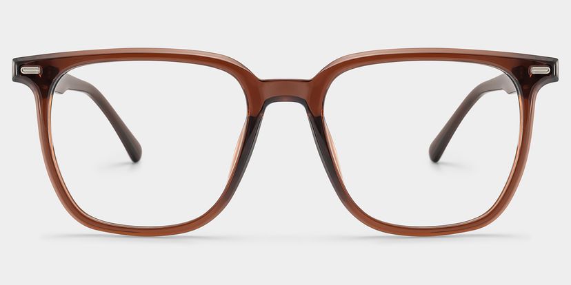 Eliza Marron Foncé Carré lunettes