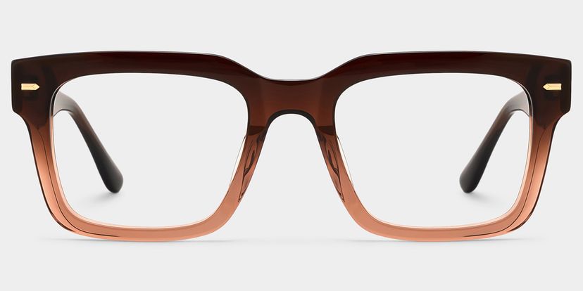 Lunettes rectangulaires bicolores
