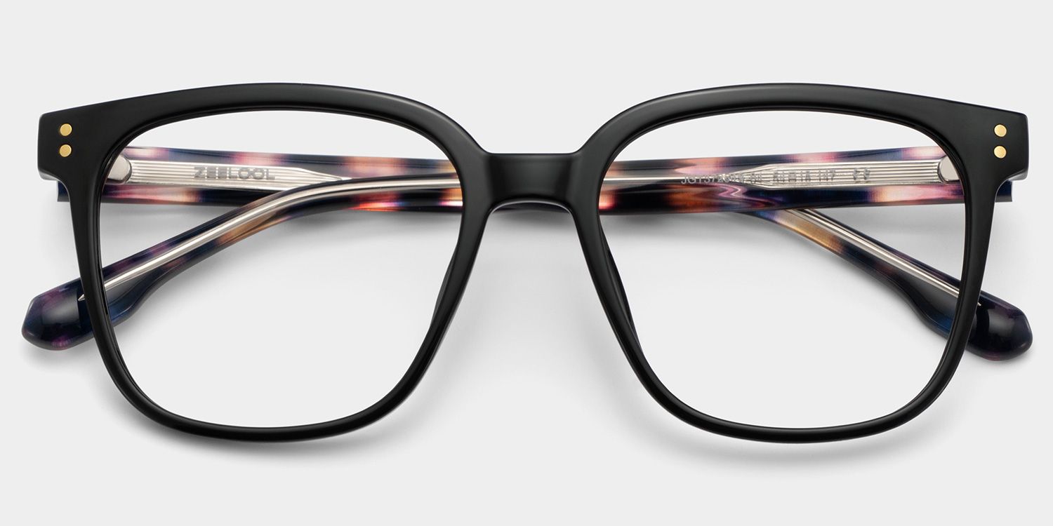 Donnalyn Carrées Noires TR90 Lunettes1
