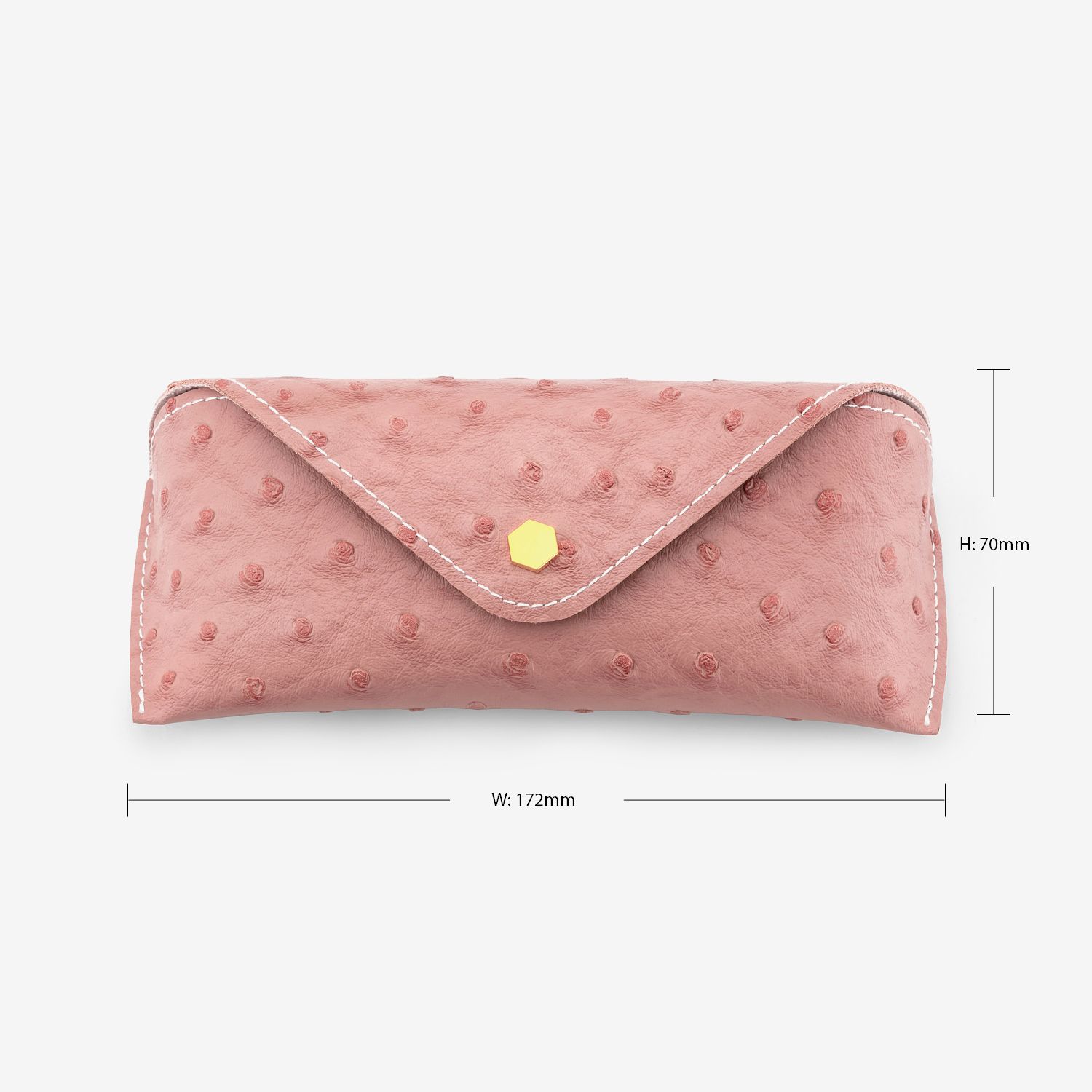 Nécessaire de Lunettes Rose à Motif Autruche3