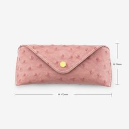 Nécessaire de Lunettes Rose à Motif Autruche3