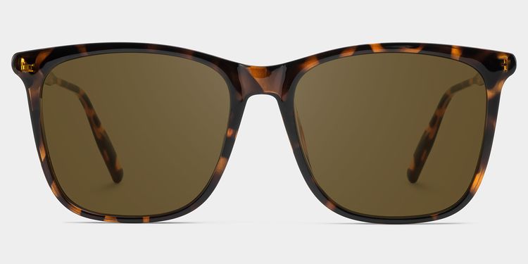 Lunettes de soleil carrées écaille TR90