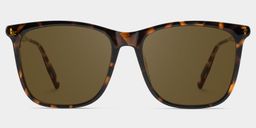 Lunettes de soleil carrées écaille TR900