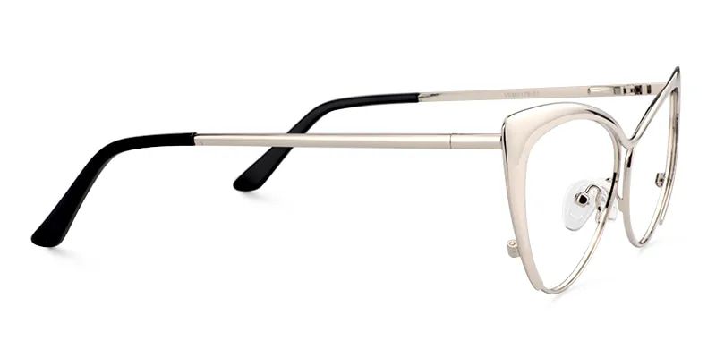 Ellen Cat Eye Métal Argenté Lunettes4
