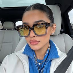 Brandon Gris Floral Carré lunettes de soleil4