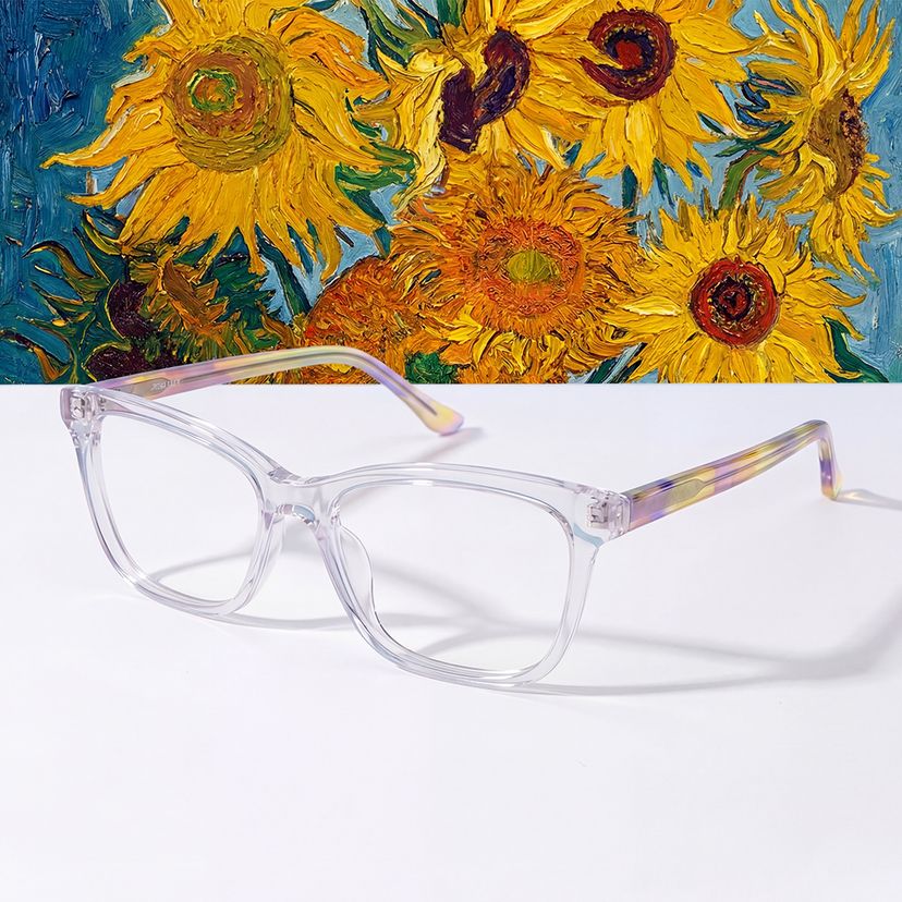 Papillon Acétate Transparent Lunettes