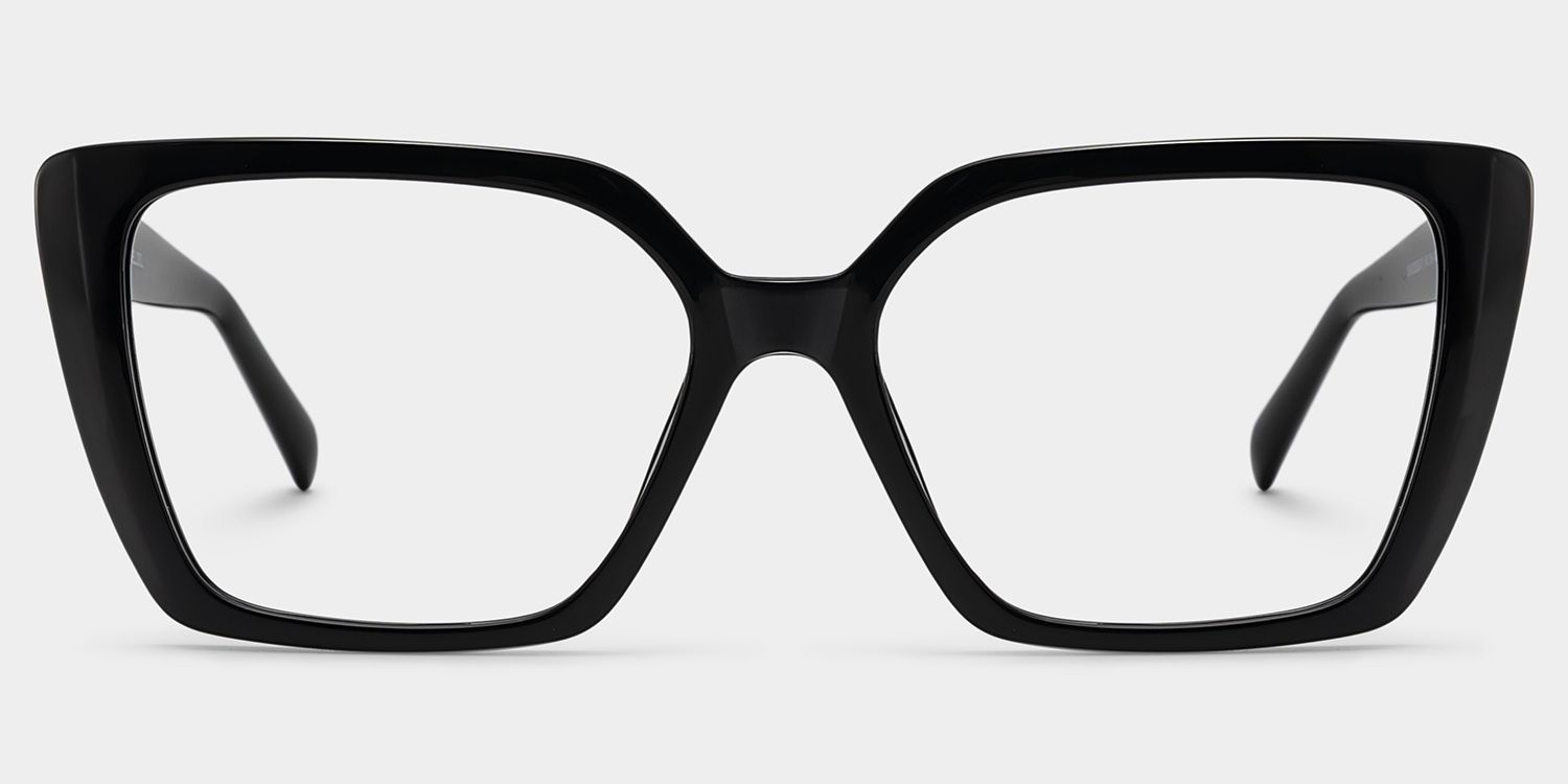 Emery Géométriques Acétate Noir Lunettes0