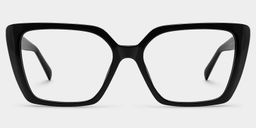 Géométriques Acétate Noir Lunettes0