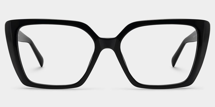 Géométriques Acétate Noir Lunettes
