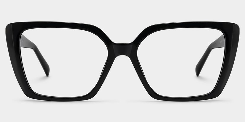 Géométriques Acétate Noir Lunettes