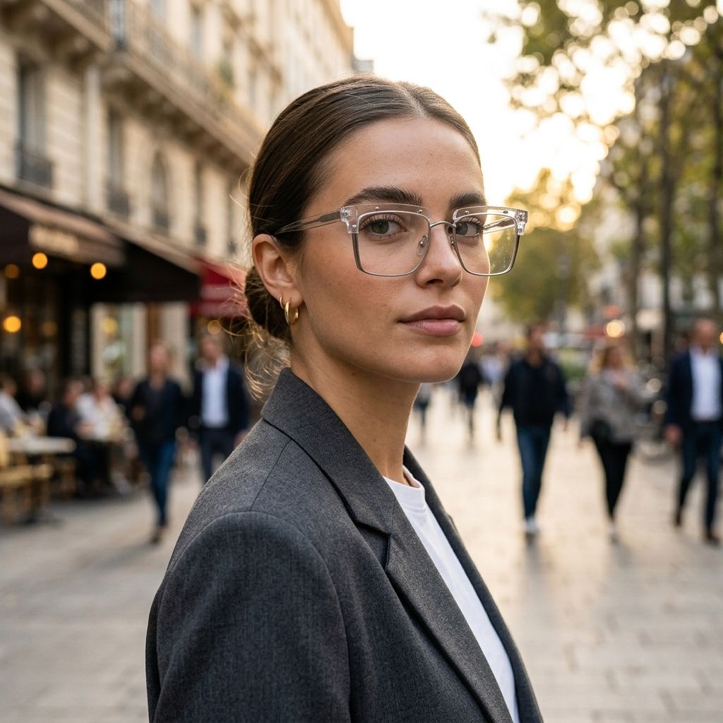 Kiana  Carrées Clair Lunettes6