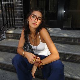 Beatrice Rectangulaire Jaune Lunettes7