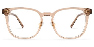 Carrées Acétate Beige Lunettes