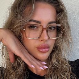 Marron Rectangle Lunettes6
