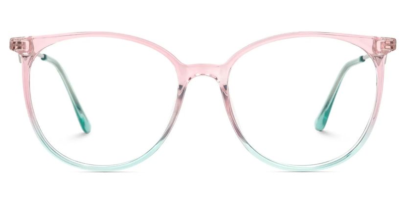 Chanty Rose et vert Ronde lunettes