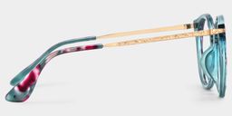 Quentina Bleu Ronde lunettes5