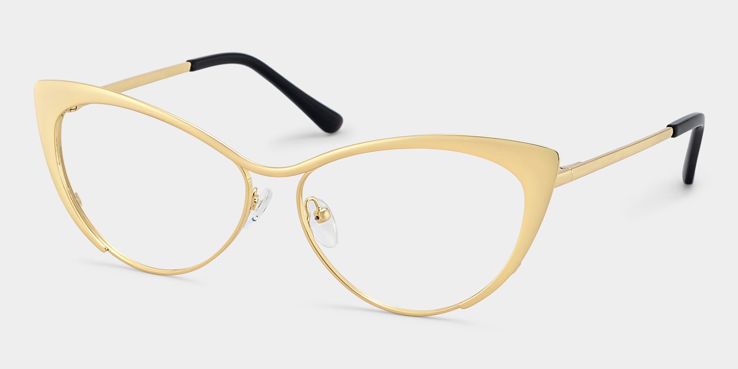 Ellen Cat eye Doré Métal Lunettes3