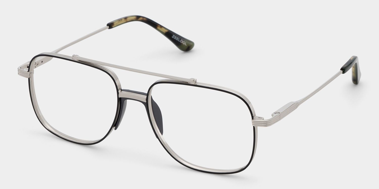 Poppy Noir Aviateur Lunettes3