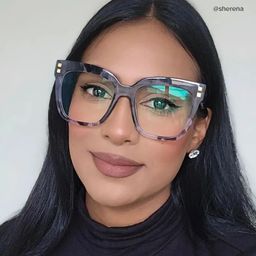 Carré Gris Tortue Acétate Lunettes4