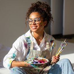 Quentina Bleu Ronde lunettes8