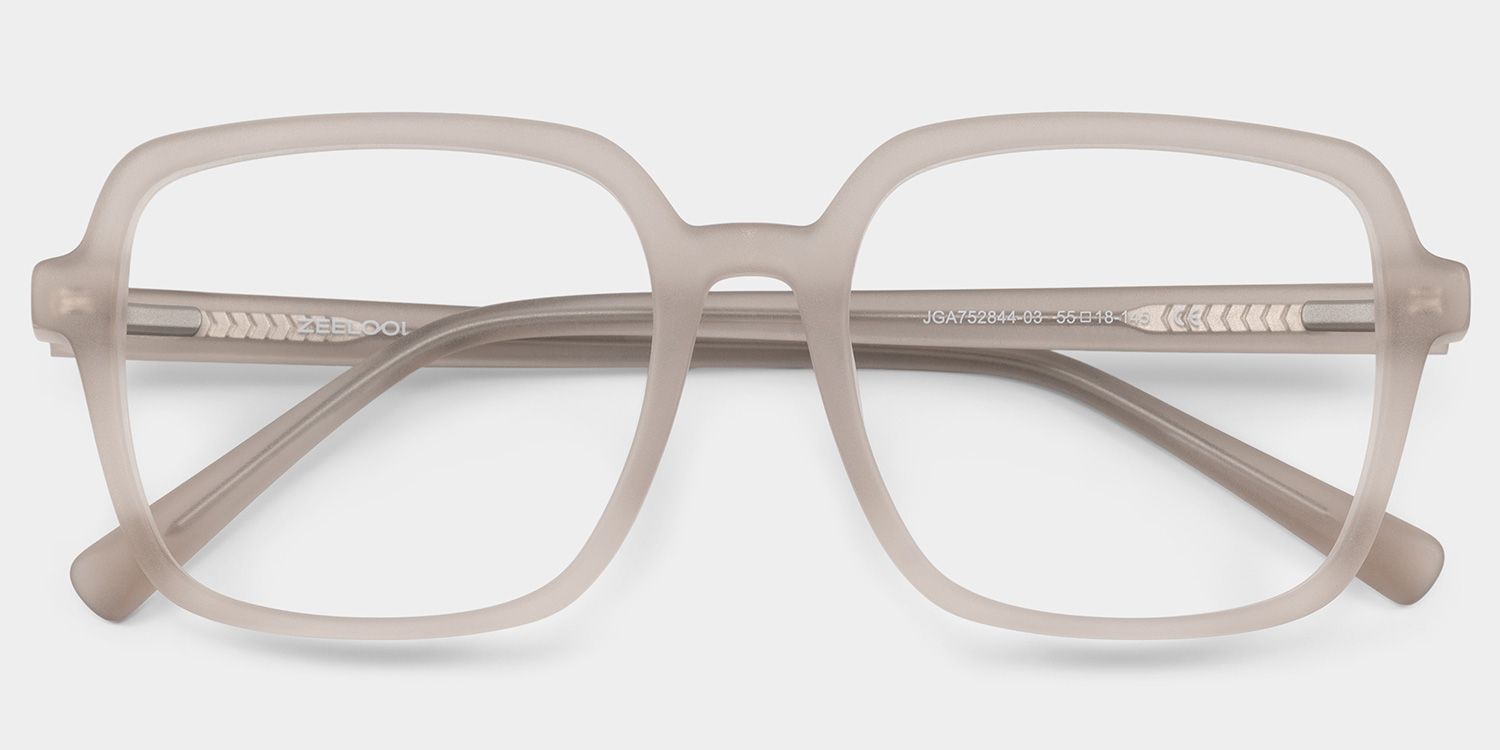 Kenneth Lunettes carrées en acétate kaki2