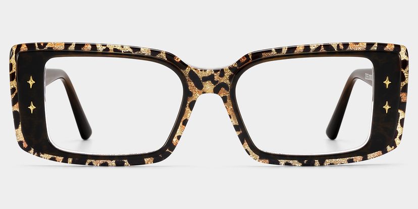 Gleam Léopard Rectangulaire lunettes