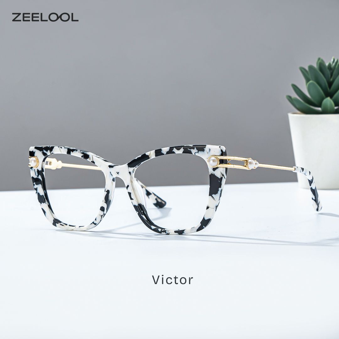 Victor Marbre Cateye Lunettes3