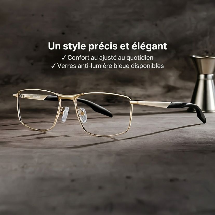 Lunettes rectangulaires Scout dorées