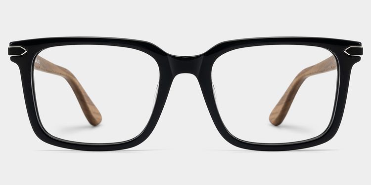 Noah Rectangulaire Noir Lunettes