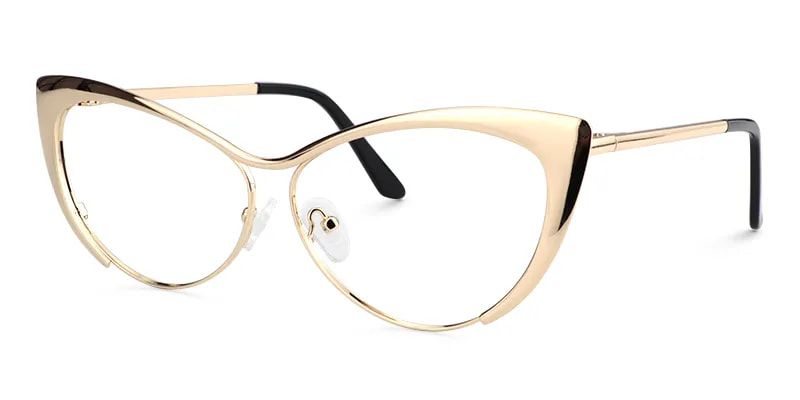 Ellen Cat eye Doré Métal Lunettes4
