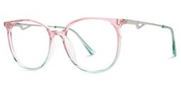 Lunettes rondes rose et vert Babbage2