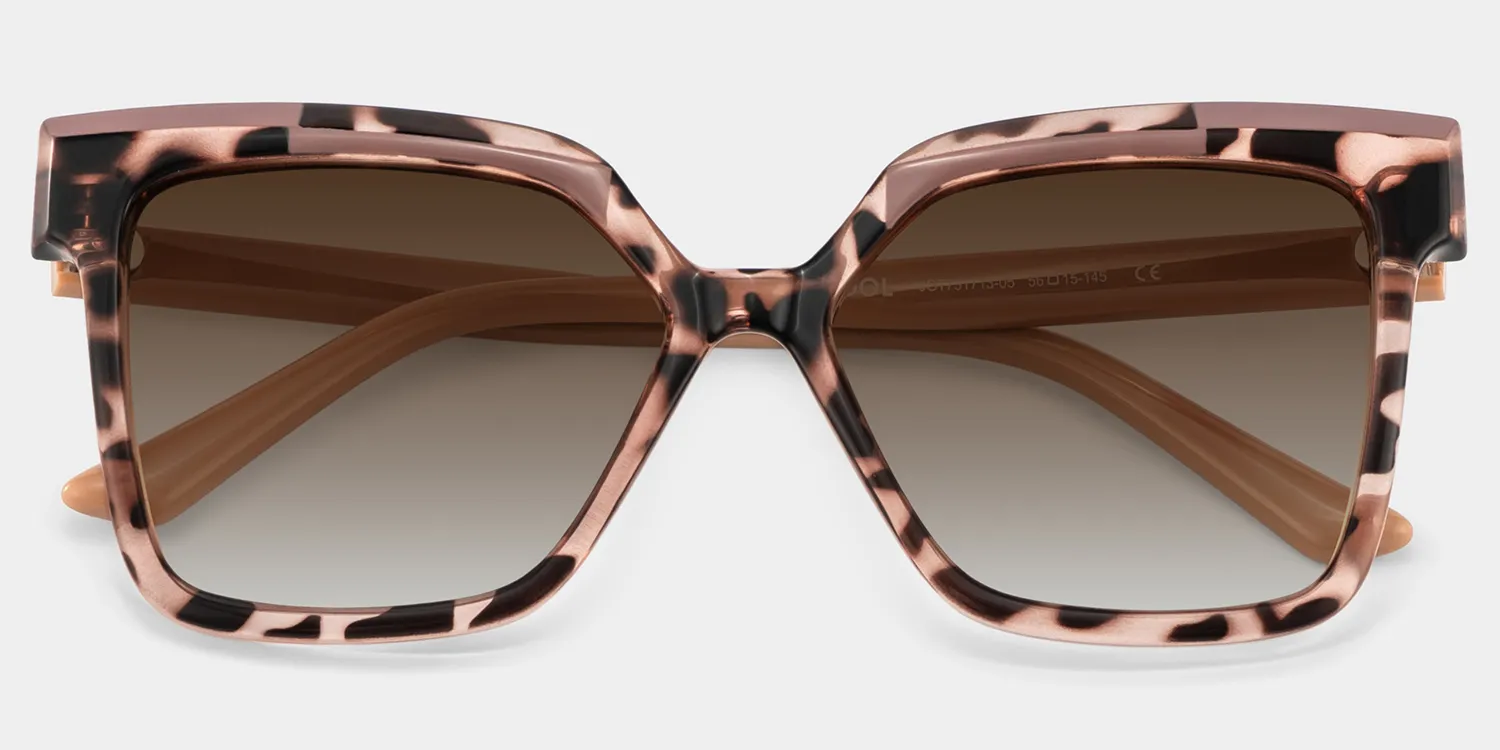 Eboney Carrées  Écaille TR90 Lunettes1