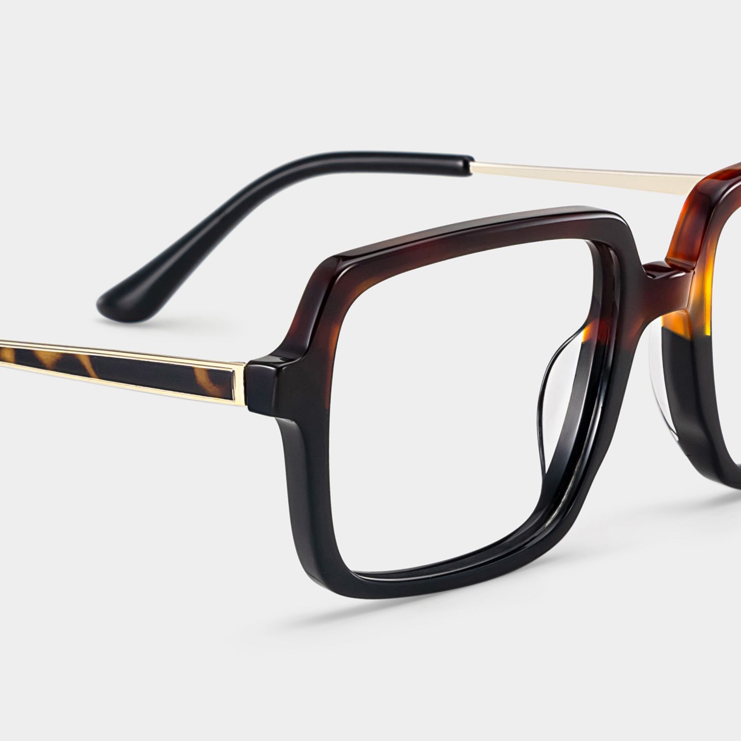 Beatrice Rectangulaire Bicolore Lunettes4