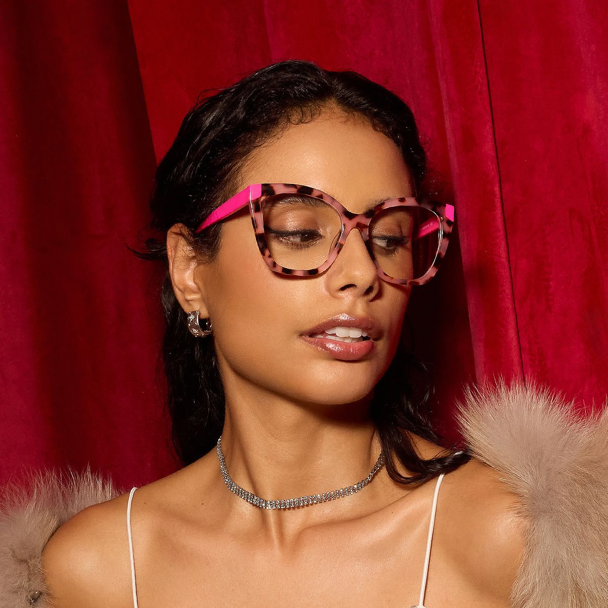 Kira Papillon Rose Tortue Lunettes1