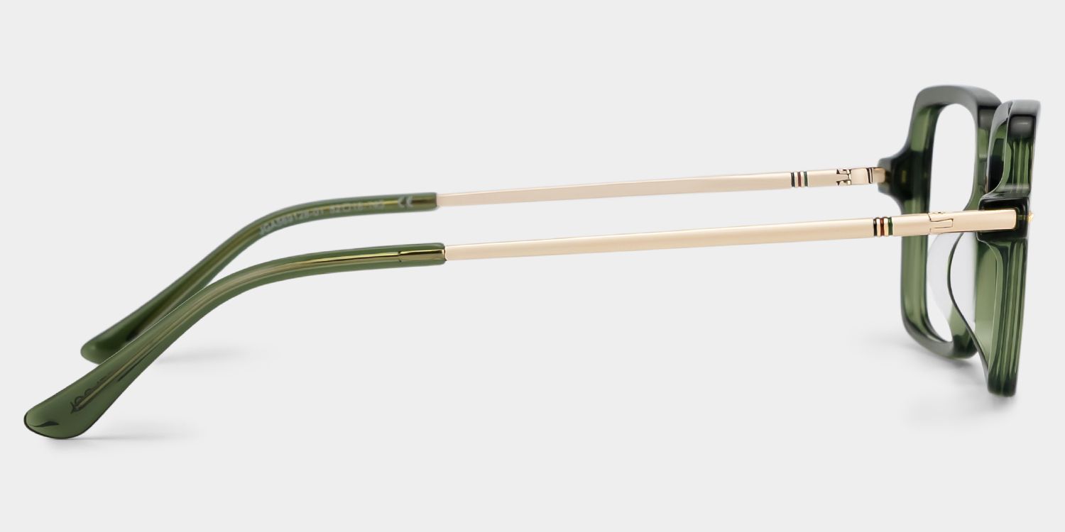 Asher Vert Rectangle Lunettes3