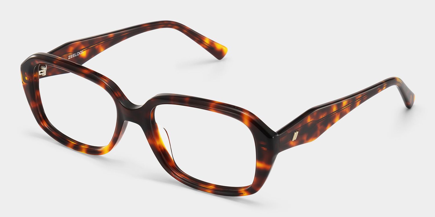 Rowan Lunettes rectangulaires en acétate tortue2