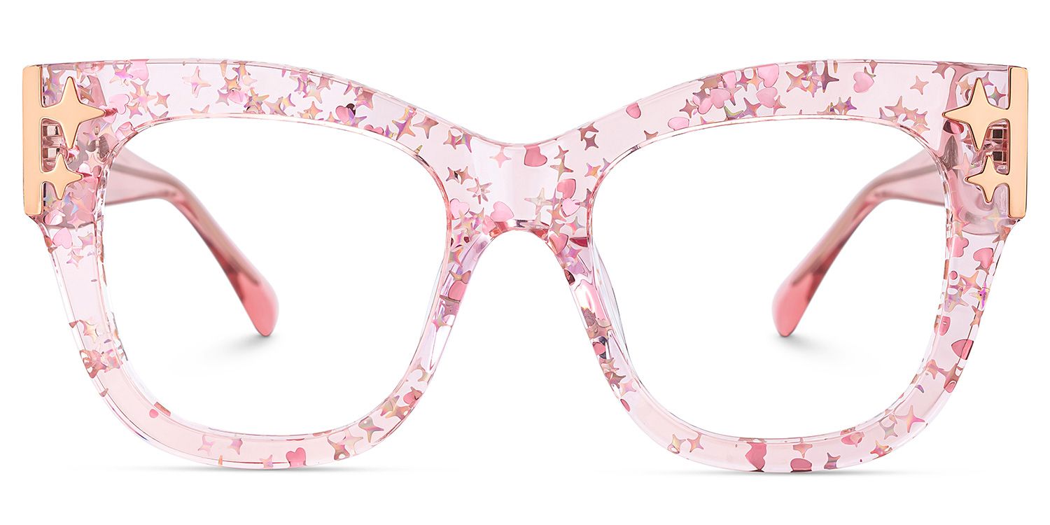 Minfia Carré Rose Lunettes0