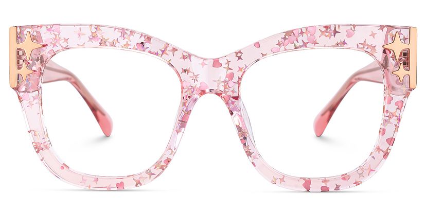 Minfia Carré Rose Lunettes