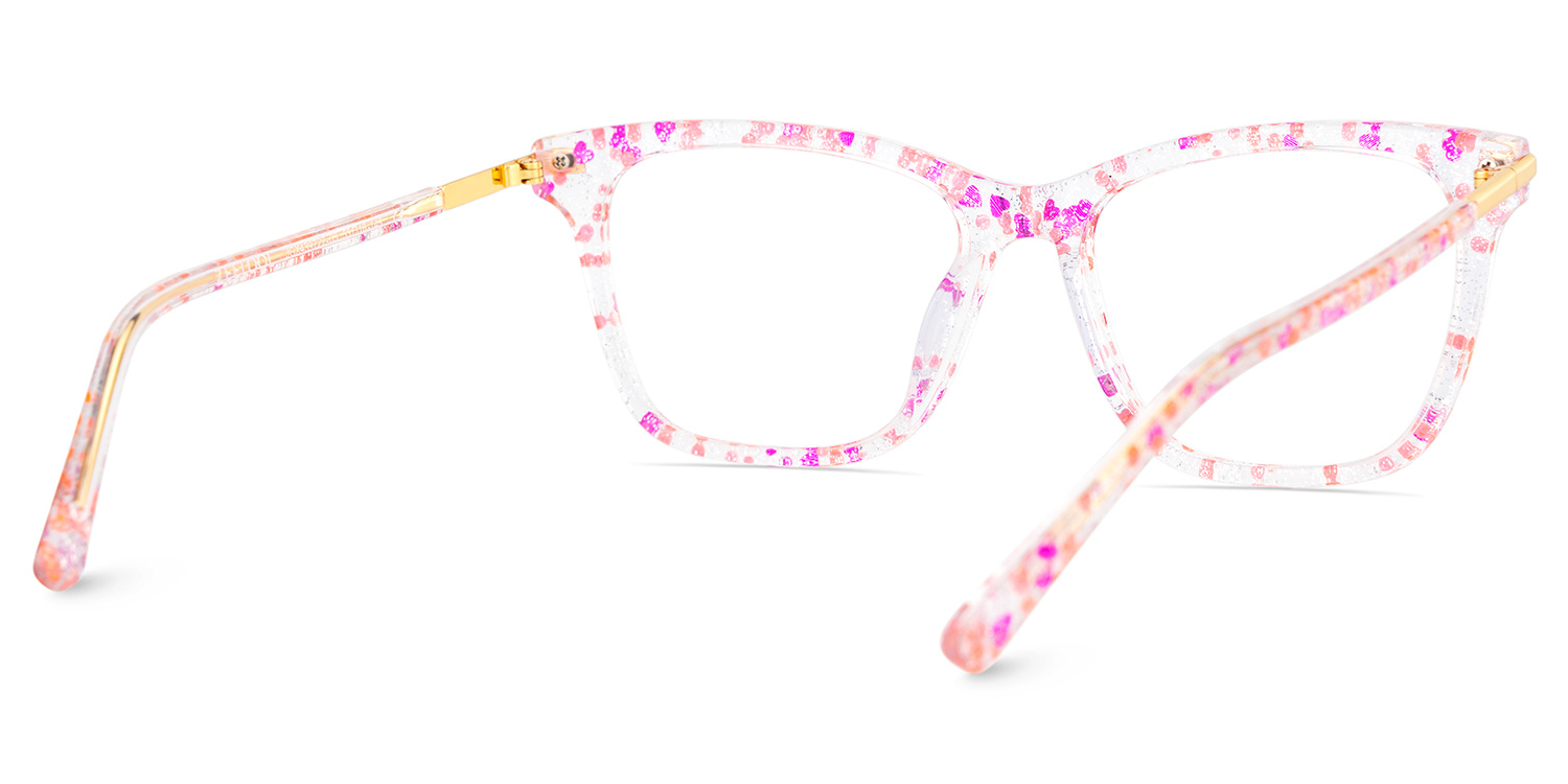 Eliot Rectangle Rose Lunettes5