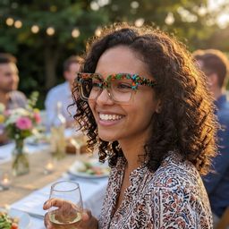 Brandon Floral Carré lunettes6