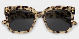 Carré Marron-Tortue Acétate Lunettes1