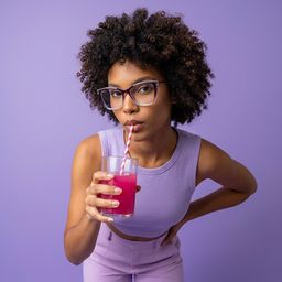 Krystle Bleu-violet Carré lunettes5
