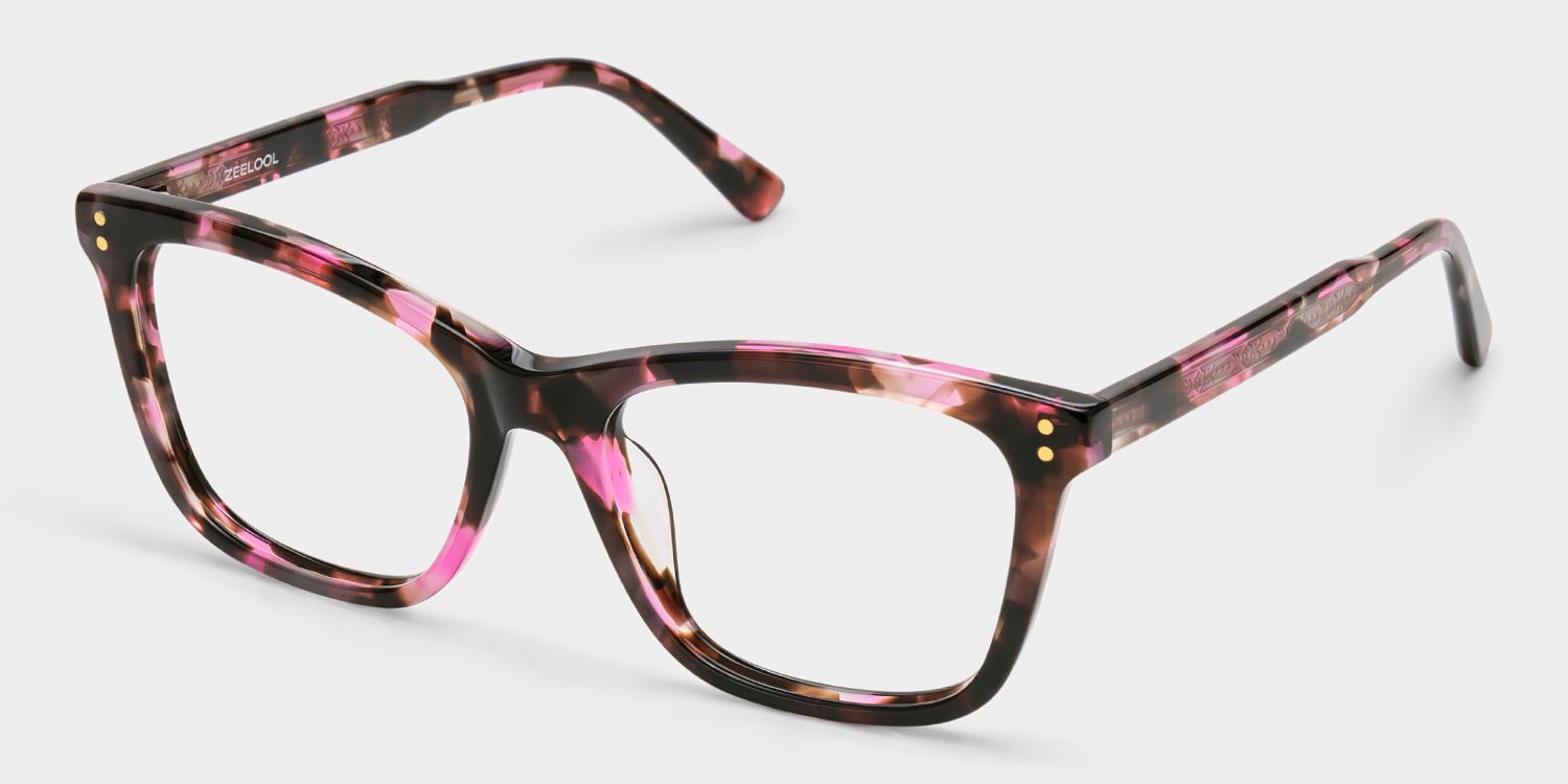 Tyler Papillon Acétate Tortue Rose Lunettes2