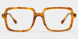 Beatrice Rectangulaire Jaune Lunettes1