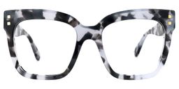 Carré Gris Tortue Acétate Lunettes0